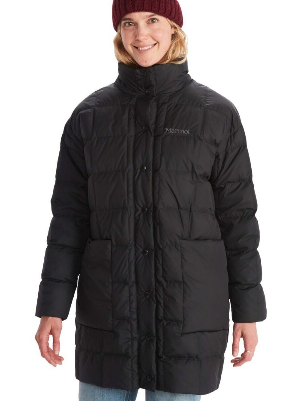 Marmot Black Insulated Long Puffer Coat Size XS